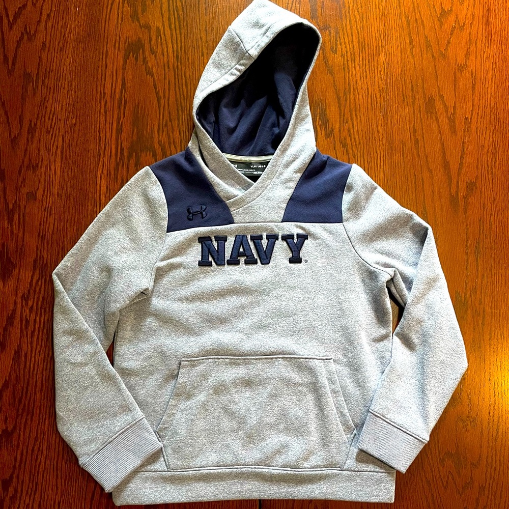UnderArmour (Under Armour) Embroidered Navy Hooded Sweatshirt